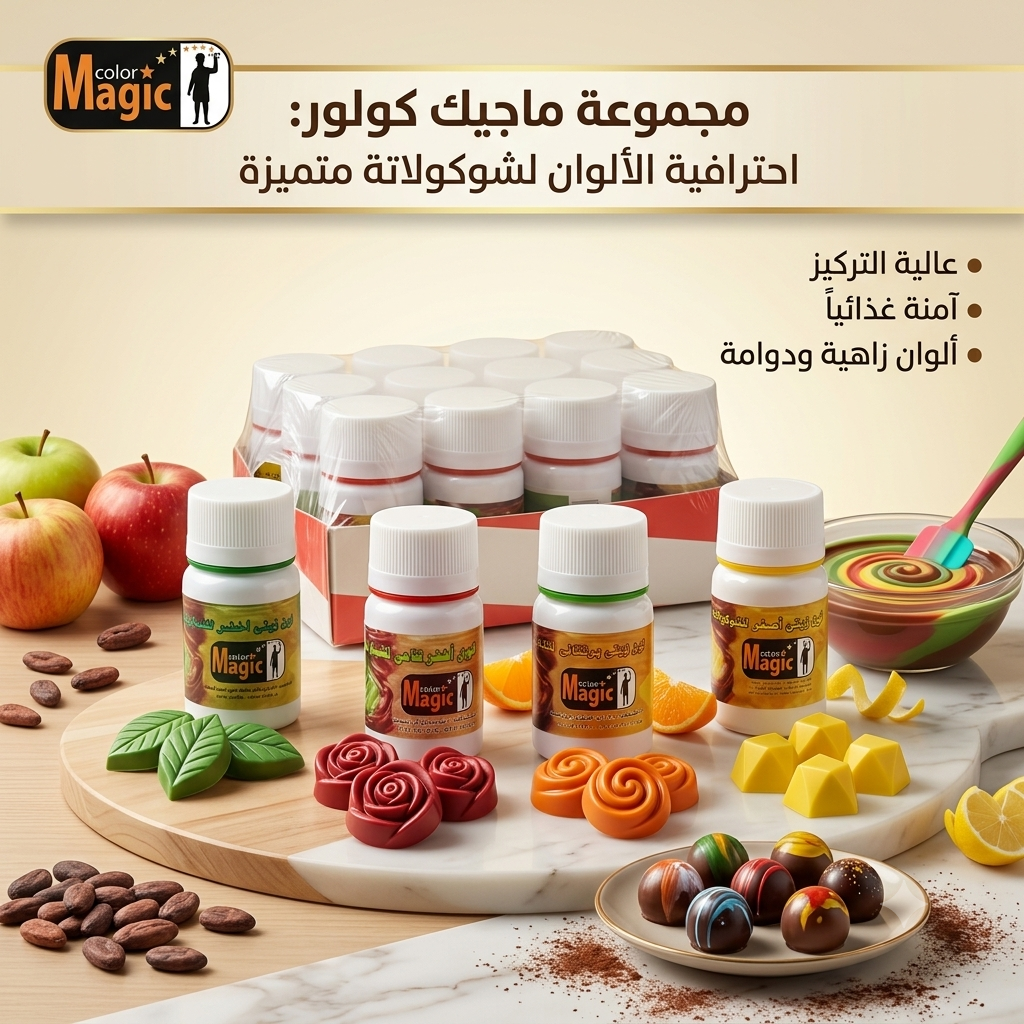 علبه الوان زيت ماجيك*12ق